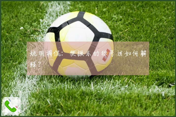 姚明调侃：樊振东的称号该如何解释？